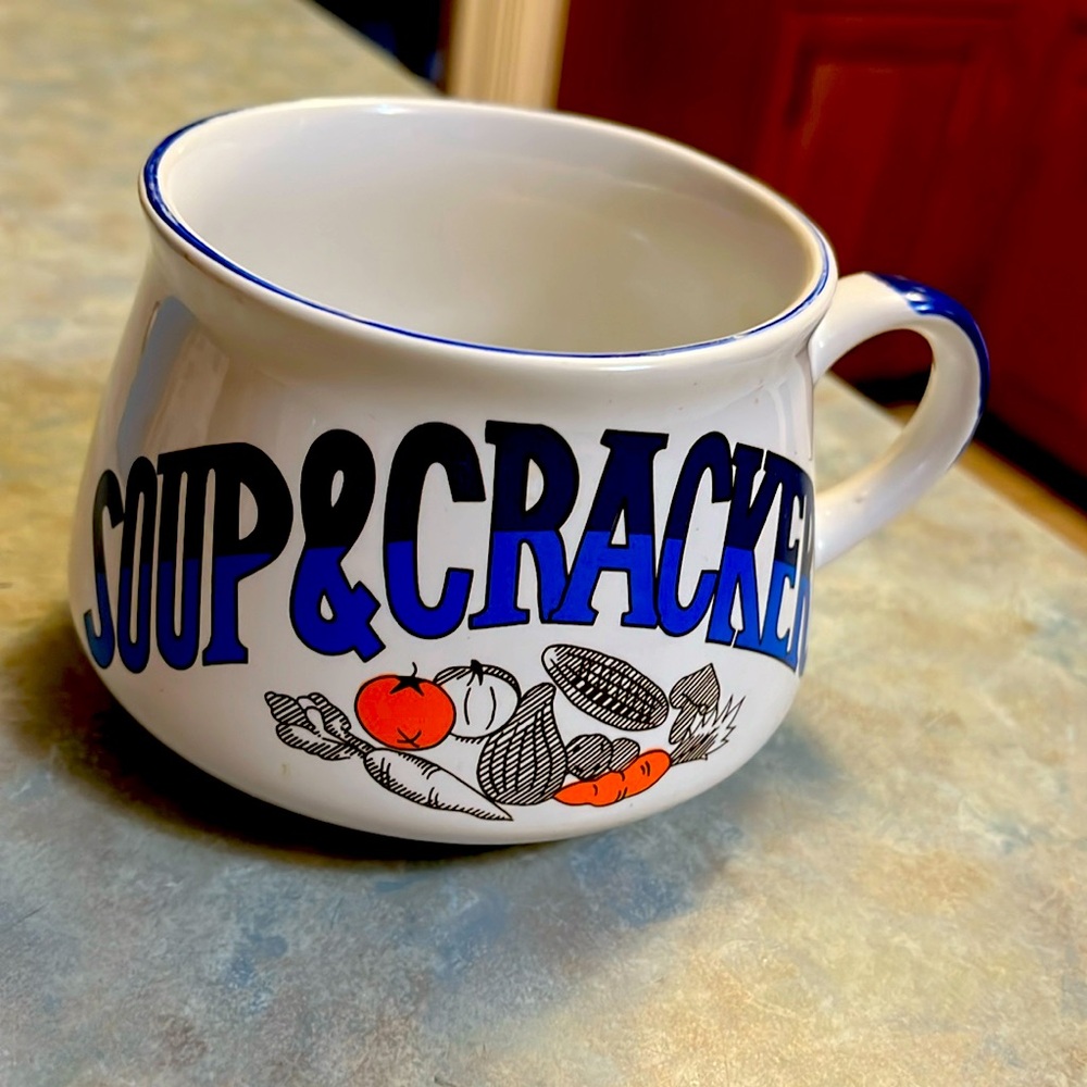 1980’s Vintage “Soup and Crackers” mug